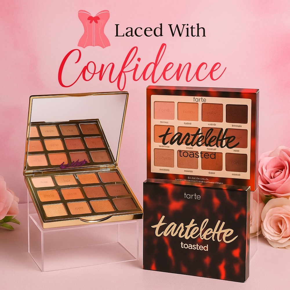 Tarte Tartelette Toasted Eyeshadow Palette 12 Shades NIB Warm Neutrals
